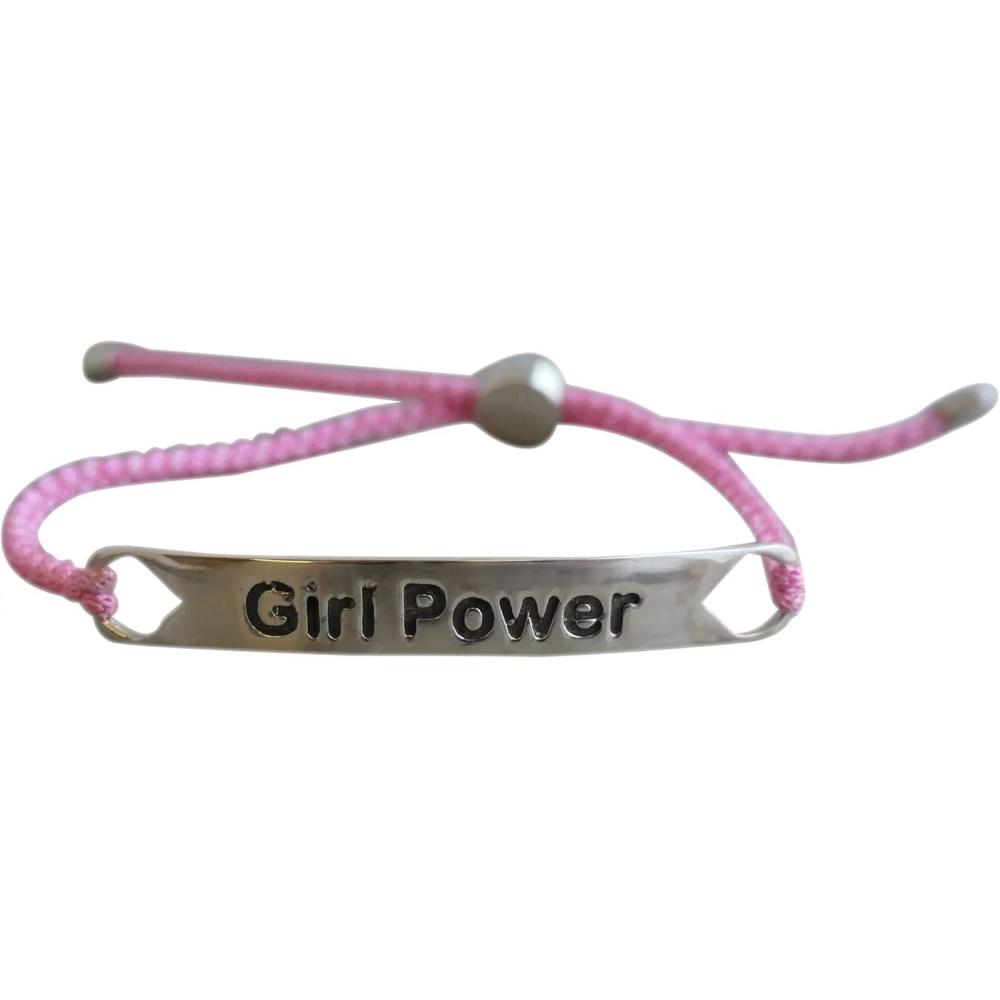 imageEmpower Red Cord Sterling Silver Wrap Bracelet  Handmade Jewelry Gift Ideas for Women and Teenagers GirlsGirl Power