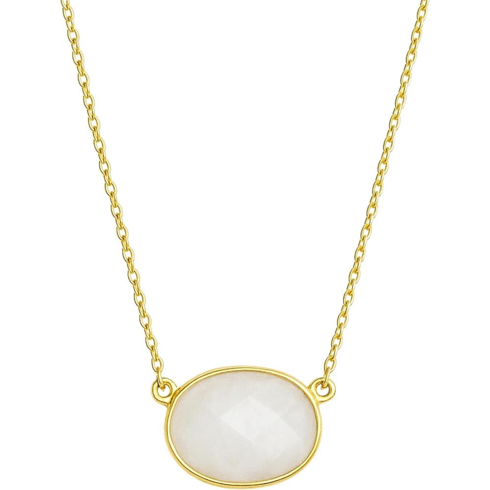 imageFree Form Natural Real Gemstone Gold Plated Sterling Silver Necklace 17 and 18 inches  Handmade Jewelry Gift Ideas for Her Women  February Birthstone  Birthday Christmas Anniversary