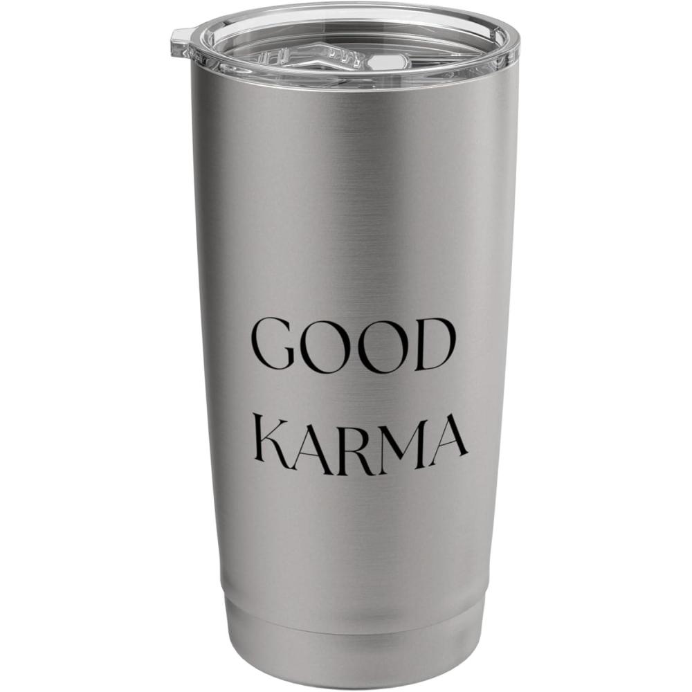 imageGood Karma Inspirational Spread Positivity and Kindness Stainless Steel Insulated TumblerBrushed Steel