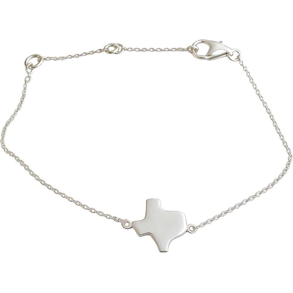 imageTexas State Dainty Sterling Silver Bracelet  Handmade Jewelry Gift Ideas for Women  Graduation Present  Bridesmaid Gift  Birthday PresentTexas State Bracelet