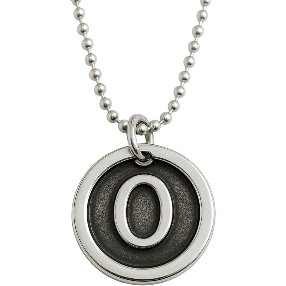 imageWax Seal Sterling Silver 18 inch Necklace  Old English Font Letter  Jewelry Gift Idea for WomenO