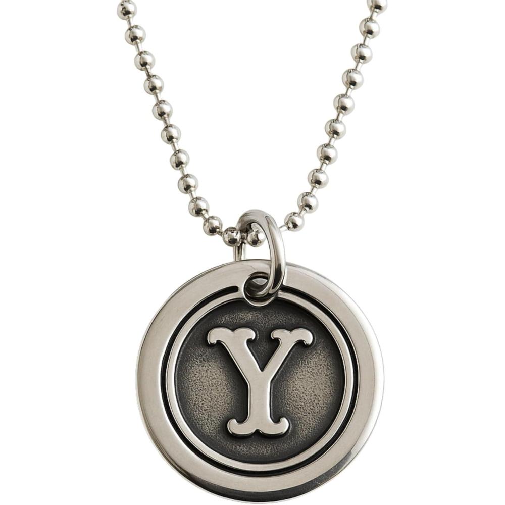 imageWax Seal Sterling Silver 18 inch Necklace  Old English Font Letter  Jewelry Gift Idea for WomenY
