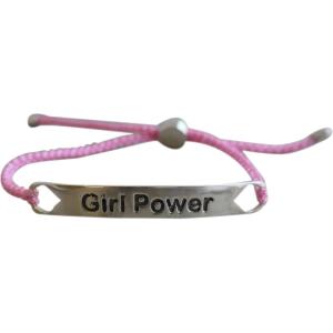 Empower Red Cord Sterling Silver Wrap Bracelet – Handmade Jewelry Gift Ideas for Women and Teenagers Girls(Girl Power)