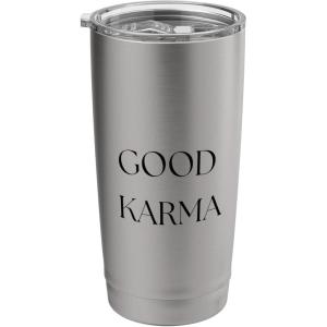 Good Karma Inspirational Spread Positivity and Kindness Stainless Steel Insulated Tumbler(Brushed Steel)