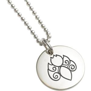 Sterling Silver Lotus Flower Necklace 18″ in Length – Handmade Norway Yoga Pendant on 925 Ball Chain, Spiritual Meditation Jewelry Gift for Women – Hypoallergenic