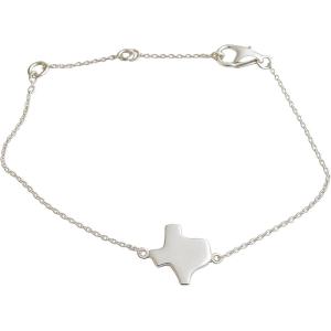 Texas State Dainty Sterling Silver Bracelet – Handmade Jewelry Gift Ideas for Women – Graduation Present – Bridesmaid Gift – Birthday Present(Texas State Bracelet)