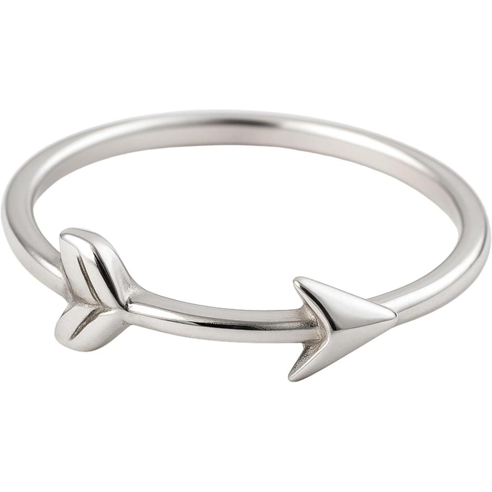 image:imageArrow Midi Ring  925 Sterling Silver Handmade Minimalist Jewelry for Women  Pinky Ring  Size 6