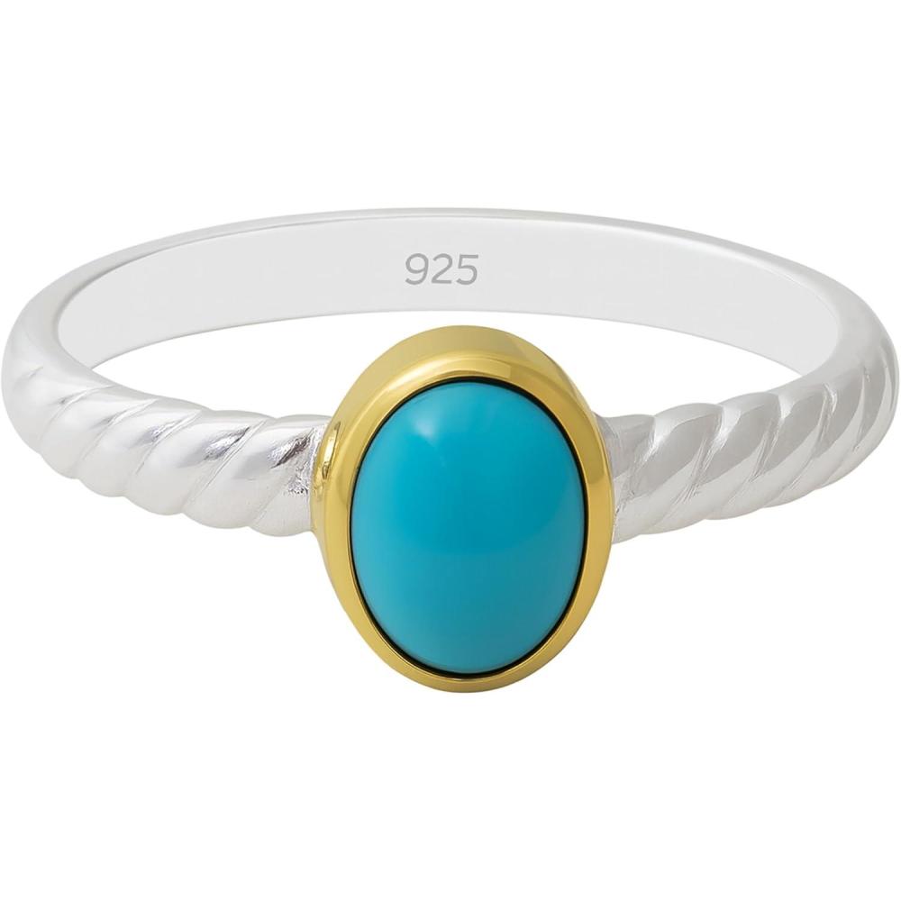 image:imageTurquoise Oval Sterling Silver Ring  Handmade Gemstone Jewelry Boho Gift Ideas for Women Her