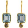 Blue Topaz and Smoky Quartz